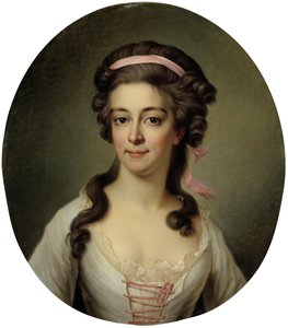 Porträtt av grevinnan Maria Eleonora Lewenhaupt, född Koskull 1765-1823. av Jakob Björk