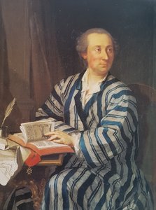Tyska: Porträtt av Samuel Isaak Emanuel Gross (1732-1763), officer i schweizergardet.