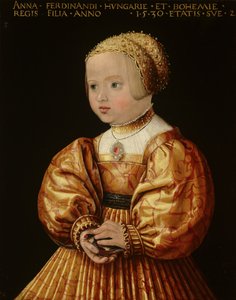 Porträtt av Anna av Österrike, två år gammal, 1530