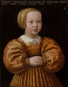 Porträtt av Elisabeth av Österrike, fyra år gammal, 1530