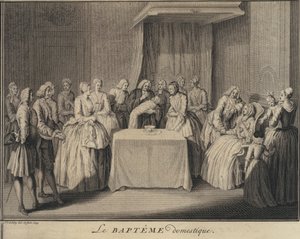 Ett inhemskt dop (gravyr) av Jakob van der Schley