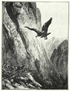 Ørnerede i Sinai-bjerget (litho) sved