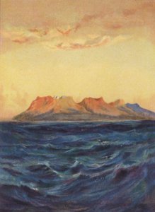 Isle of Patmos (färg litho)