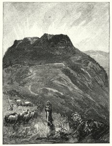 Det traditionella skönhetsberget (litho) av James (after) Clark