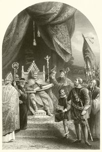 King John försegling Magna Charta (gravyr) av James (after) Lonsdale