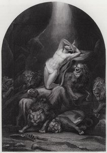 Daniel i lejonhålan (gravyr)