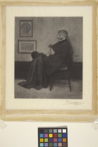 Thomas Carlyle (trägravyr) av James Abbott McNeill (attr.to) Whistler