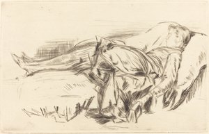 Ett barn på en soffa, nr 2, c. 18731875. av James Abbott McNeill Whistler