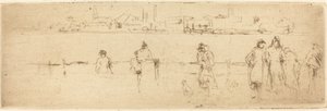 En skiss på banvallen. av James Abbott McNeill Whistler