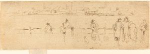 En skiss på banvallen, ca. 18841886. av James Abbott McNeill Whistler