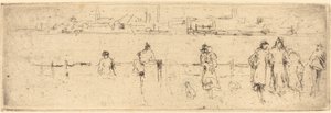 En skiss på banvallen, ca. 18841886. av James Abbott McNeill Whistler