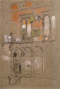 En venetiansk innergård, av James Abbott McNeill Whistler