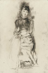 Agnes, ca 1873-75 (drypont på papper) av James Abbott McNeill Whistler