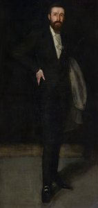 Arrangemang i svart: Porträtt av F. R. Leyland, 1870-1873. av James Abbott McNeill Whistler