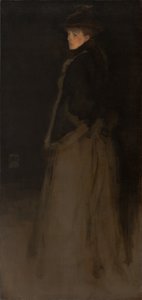 Arrangemang i svart och brunt, pälsjackan av James Abbott McNeill Whistler