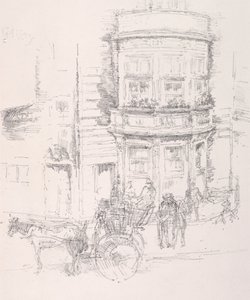 Baksidan av The Gaiety Theatre. av James Abbott McNeill Whistler