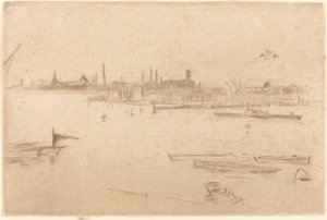Battersea: Dawn, 1875. av James Abbott McNeill Whistler