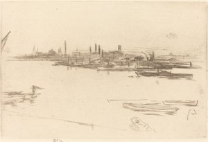 Battersea: Dawn, 1875. av James Abbott McNeill Whistler