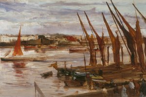 Battersea Reach, c. 1863. av James Abbott McNeill Whistler