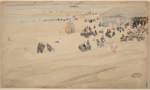 Strandscen, troligen 1885 (akvarell) av James Abbott McNeill Whistler