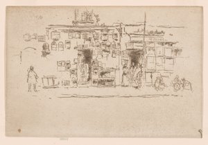 Bird-Cages, Chelsea, ca 1886-88 (etsning; bläck på papper) av James Abbott McNeill Whistler