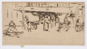 Bås, Marknadsplatsen, Loches av James Abbott McNeill Whistler