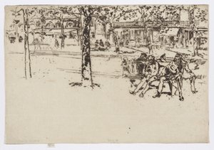 Boulevard Poissonière, Paris, ca 1892-93 (etsning; bläck på papper) av James Abbott McNeill Whistler