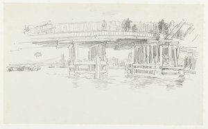 Bro över Themsen Gamla Battersea Bridge av James Abbott McNeill Whistler