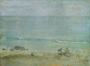 Vid stranden, St. Ives (olja ombord) av James Abbott McNeill Whistler