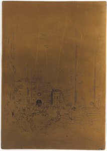 Annullerad tryckplåt för The Piazzetta, 1879-1880. av James Abbott McNeill Whistler
