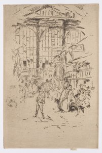 Clothes-Exchange, Houndsditch, No.2, ca 1886-88 (etsning; bläck på papper) av James Abbott McNeill Whistler