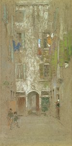 Corte del Paradiso, 1880 (krita och pastell på grått papper) av James Abbott McNeill Whistler