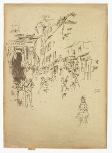 Cutler Street, Houndsditch, ca 1886-88 (etsning; bläck på papper) av James Abbott McNeill Whistler