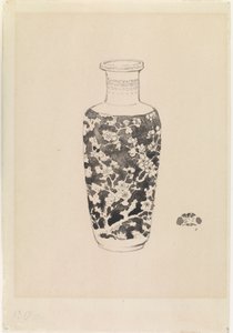 Cylindrisk vas med tjock hals, 1876. av James Abbott McNeill Whistler