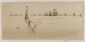 Doppa flaggan, 1887. av James Abbott McNeill Whistler