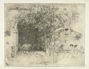 Passage under ett hus i Venedig Tragettot Venedig: Twelve Etchings (serietitel) av James Abbott McNeill Whistler