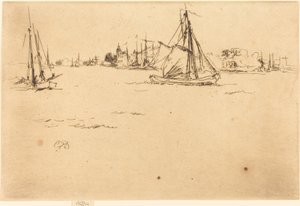 Dordrecht, 1884. av James Abbott McNeill Whistler