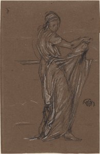 Draperad kvinnlig figur, 1870-1873. av James Abbott McNeill Whistler