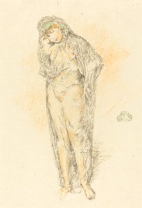 Draperad figur, stående, 1891. av James Abbott McNeill Whistler