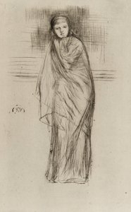 Draperad modell, 1870. av James Abbott McNeill Whistler