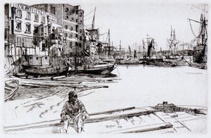 Eagle Wharf (Tyzac, Whitely och Co) av James Abbott McNeill Whistler
