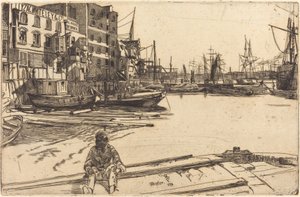 Eagle Wharf, 1859. av James Abbott McNeill Whistler