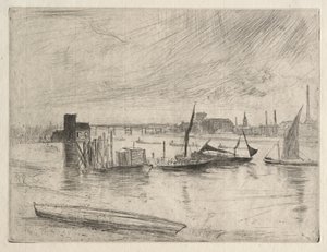 Early Morning Battersea, 1861. av James Abbott McNeill Whistler