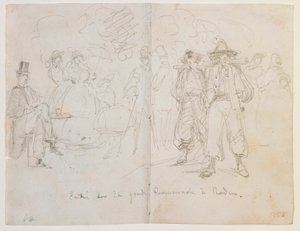 Gick in på den stora strandpromenaden i Baden, 1858. av James Abbott McNeill Whistler