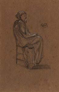 Kvinnlig figur, sittande, 1870-1873. av James Abbott McNeill Whistler