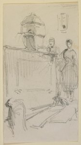 Figurer vid en fontän, 1858. av James Abbott McNeill Whistler