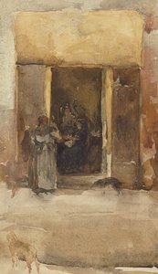 Figurer in a Doorway, ca 1897-99 av James Abbott McNeill Whistler