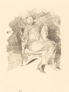 Firelight: Joseph Pennell, nr 1, 1896. av James Abbott McNeill Whistler