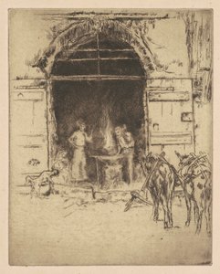 Flaming Forge, 1901. av James Abbott McNeill Whistler
