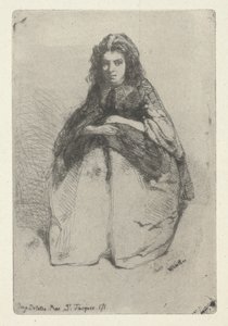 Fumette, ca 1857 (etsning och torrapunkt) av James Abbott McNeill Whistler